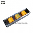 BC plastic skate wheel conveyor with 28mm dia.25mm width skate wheel,pallet roller track with flange wheel for flow rail