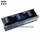 BC plastic roller rails with 35mm dia.22.5mm width wheels,conveyor components for flow rack