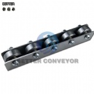 BC metal skate wheel conveyor with 25mm dia.9mm width wheels
