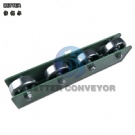 BC skate wheel conveyor with 38mm dia.12mm width pressed wheel