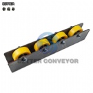 BC plastic skate wheel conveyor with 38mm dia.14mm width wheel